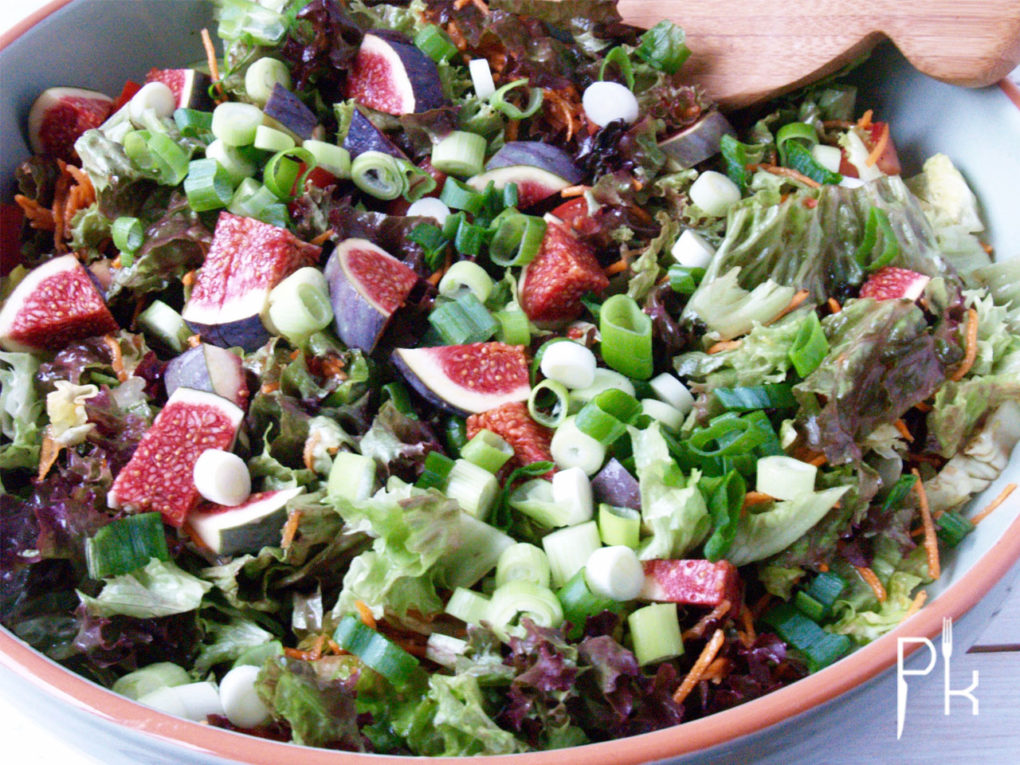 groene salade met vijgen 