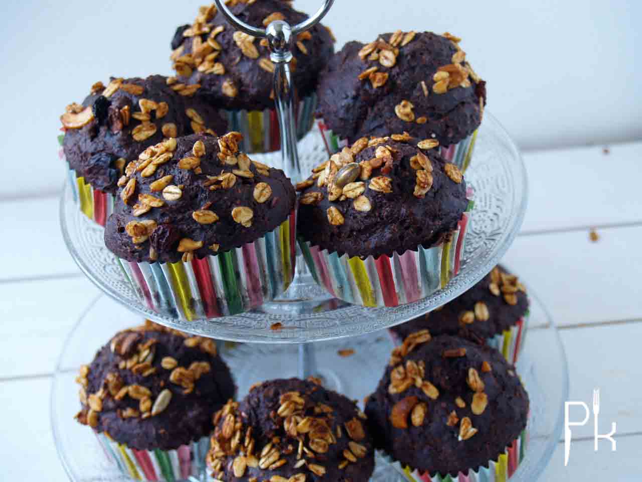 chocolade bananenbrood muffin