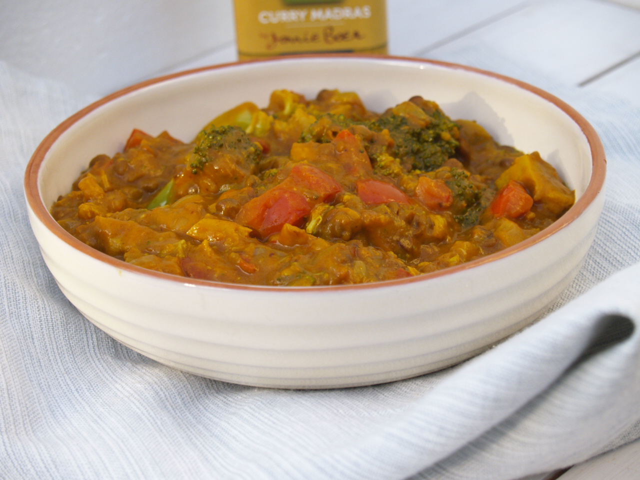 Curry met broccoli, linzen en paprika Pienskeuken