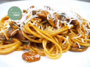 vega pasta carbonara champignons peasmaker