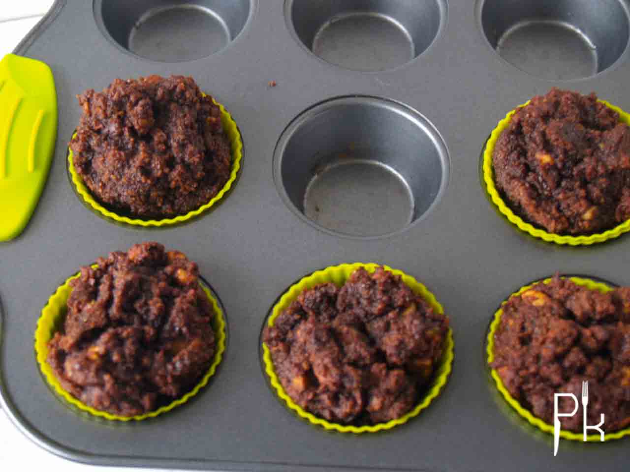 vegan glutenvrije chocolade muffin cake